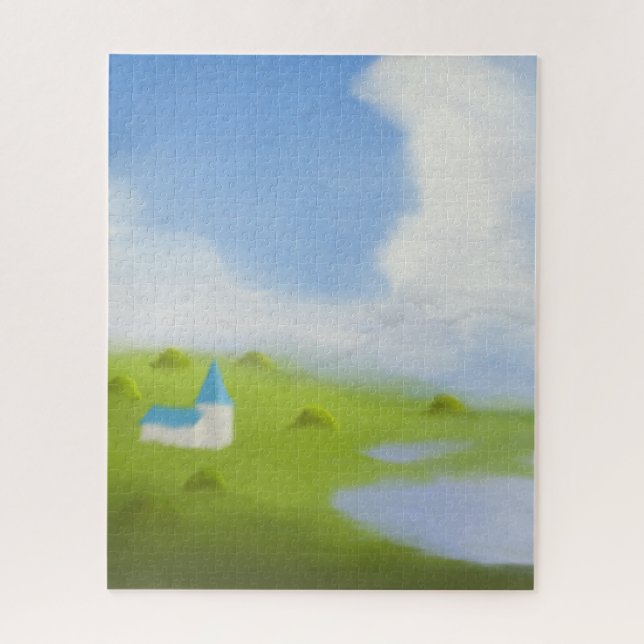 Serene Countryside Landscape Jigsaw Puzzle (Vertical)