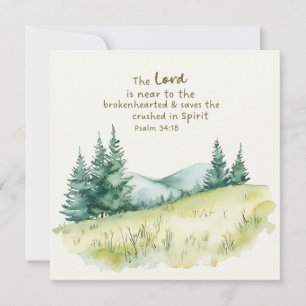 Serene Countryside Nature Scene With Bible Verse