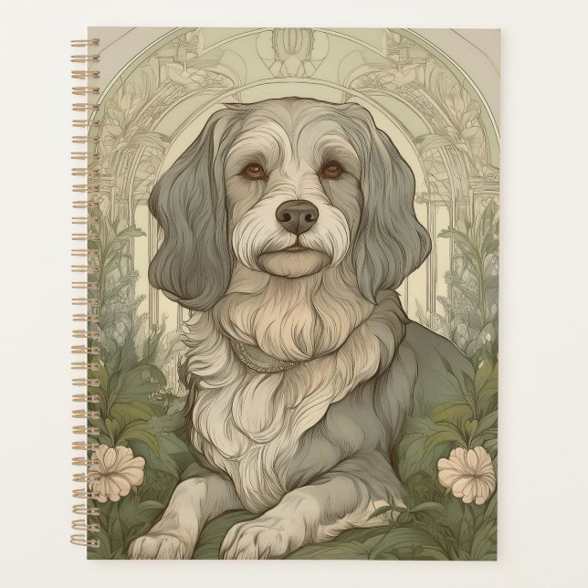 Serene Dog Planner with Soothing Design (Front)