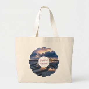 Serene Dusk on a Beach Large Tote Bag