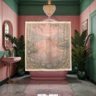 Serene Elegance Nouveau Bathing Shower Curtain