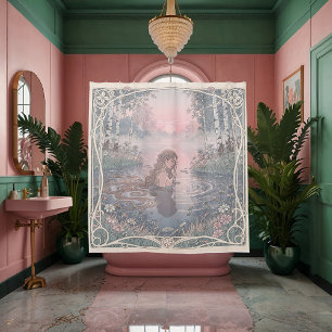 Serene Elegance Nouveau Bathing Shower Curtain