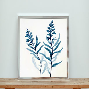 Serene Elegance: Two Blue Flowers Photo Print