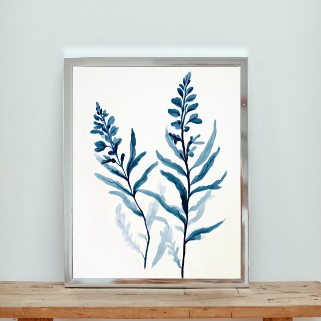Serene Elegance: Two Blue Flowers Photo Print (Creator Uploaded)