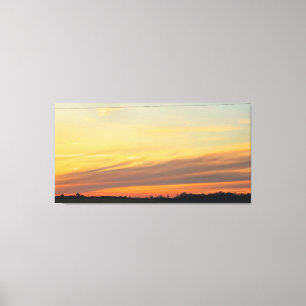 Serene Evening Sky Over Fields Canvas Print
