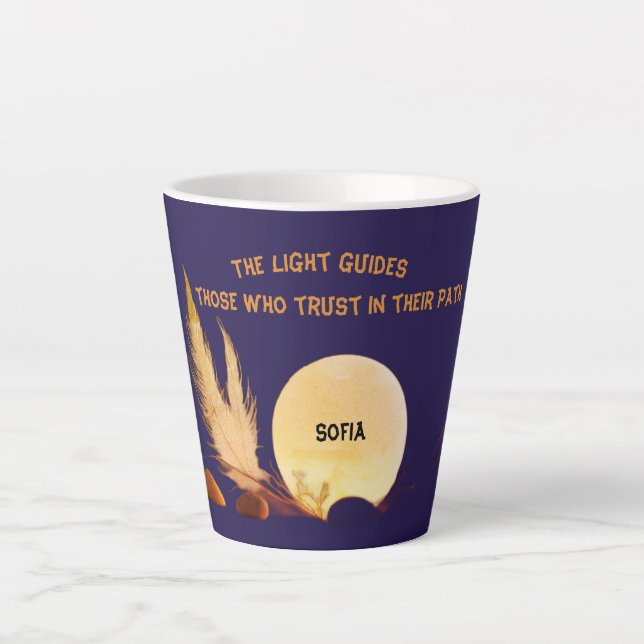 Serene Faith 12oz Blue Latte Mug (Front)