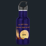 Serene Faith 18oz Blue Zen Bottle<br><div class="desc">Find your inner sanctuary with this vibrant blue spiritual water bottle. The full-wrap design features grounding stones and ethereal light enhanced by a motivated 1974 vintage filter, symbolizing calm and divine wisdom. This harmony-focused vessel is the perfect inspirational gift for faithful women looking to maintain peace, motivation, and emotional balance...</div>