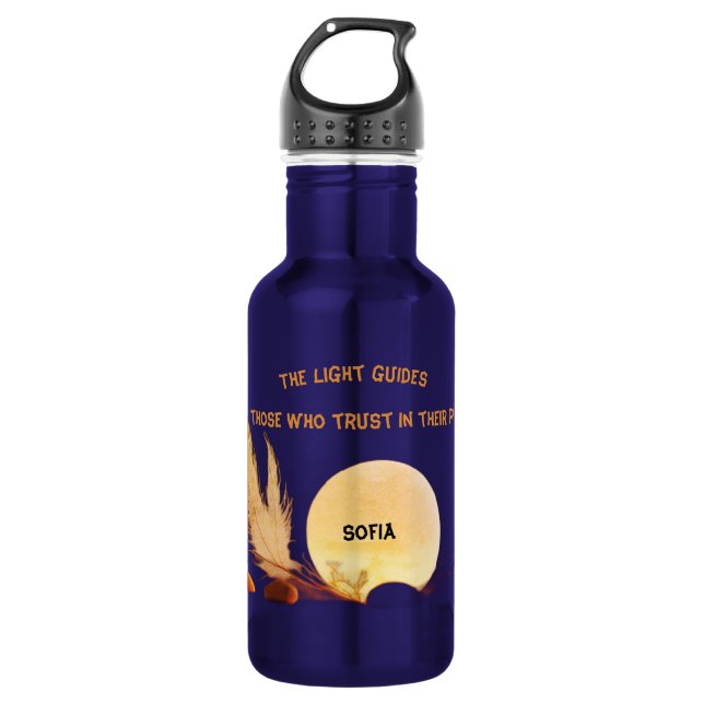 Serene Faith 18oz Blue Zen Bottle (Front)