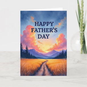 Serene Fathers Day Scene Card