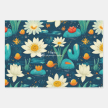 Serene Floral Pattern in Wellness Business Product