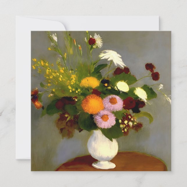 Serene Floral Still Life Print Invitation (Front)
