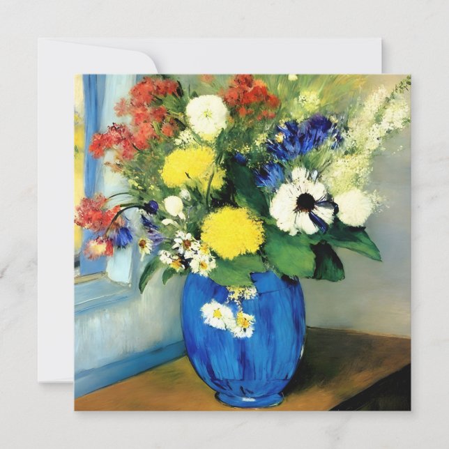 Serene Flower Vase Artwork Invitation (Front)