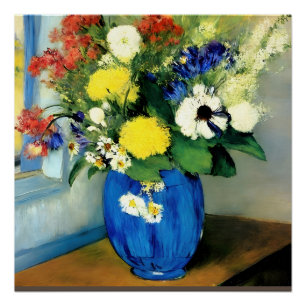 Serene Flower Vase Artwork Poster