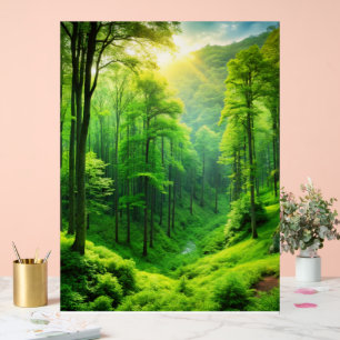 Serene Forest Glow" Wall Art. Acrylic Sign
