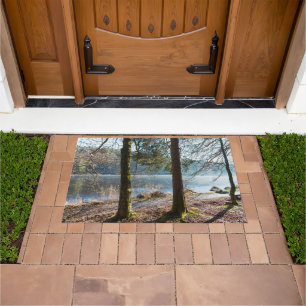Serene Forest Lake View 1 Doormat
