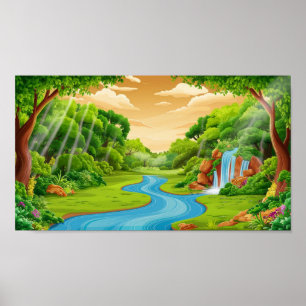 Serene Forest Landscape Poster