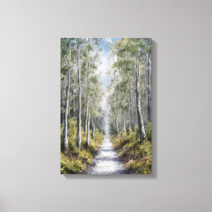 Serene Forest Path – Tranquil Nature Landscape Art Canvas Print