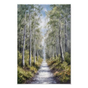 Serene Forest Path – Tranquil Nature Landscape Art Photo Print