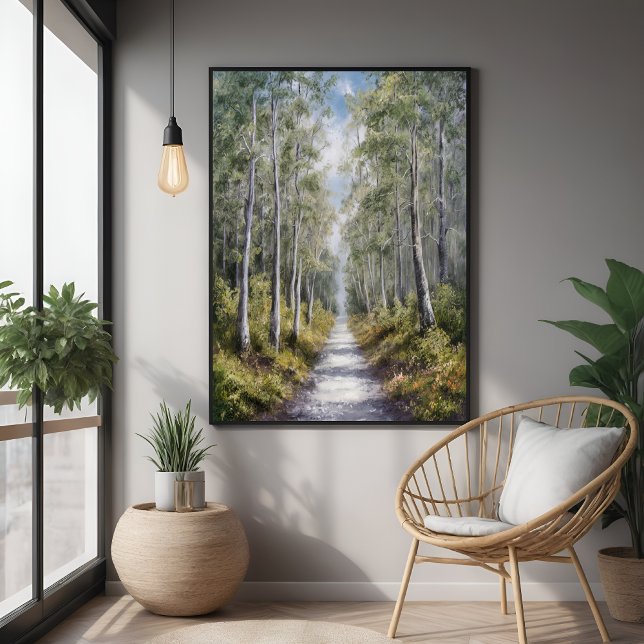 Serene Forest Path – Tranquil Nature Landscape Art Poster (Creator Uploaded)