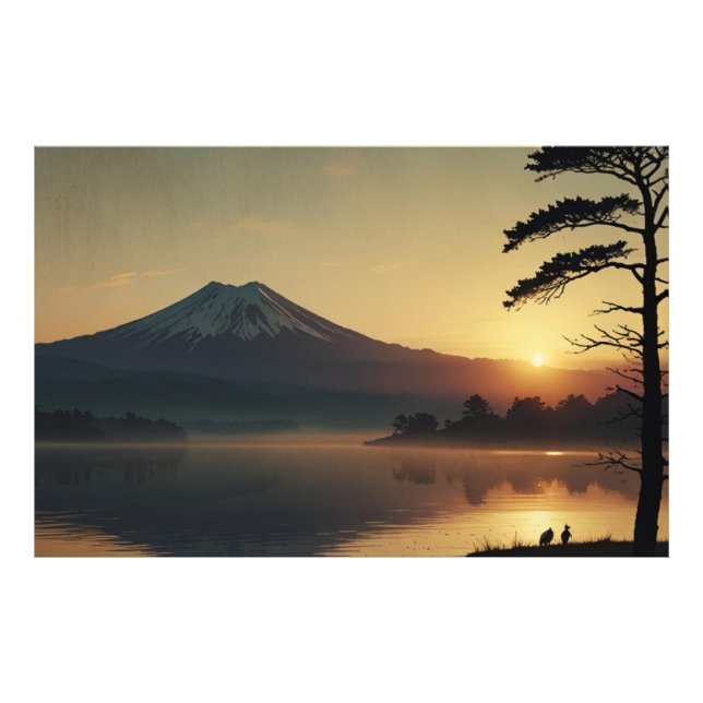 Serene Fuji Landscape Wall Art (Front)