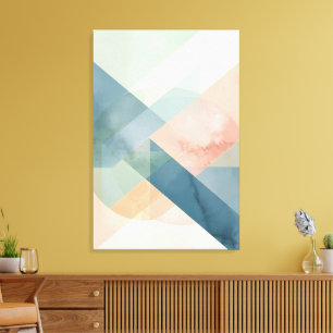 Serene Geometry – Modern Pastel Abstract Wall Art