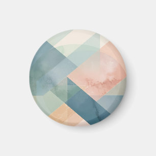 Serene Geometry – Modern Pastel Abstract Wall Art Magnet