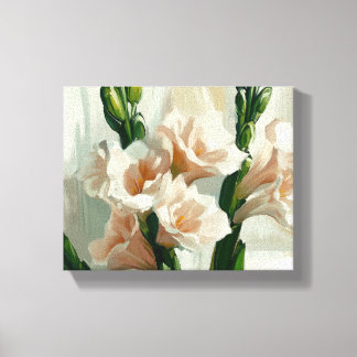 Serene Gladiolus Blooms Canvas Print