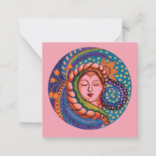 Serene Goddess Mandala Art Card (Front)