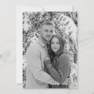 Serene Gray Winter Photo Invitation