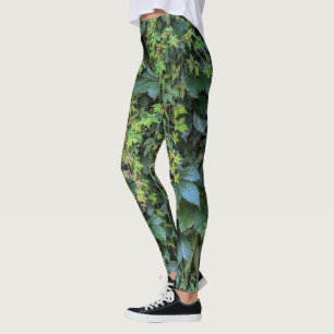 Serene Green Ivy Wall Hanging Vines Plant Leaves Leggings