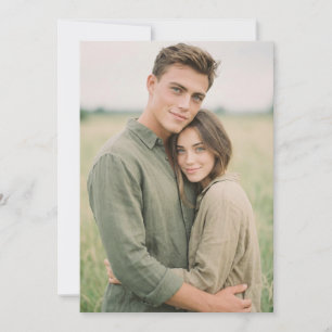 Serene Green Nature Photo Invitation