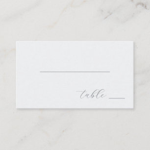 Serene Grey Minimalist Table Card