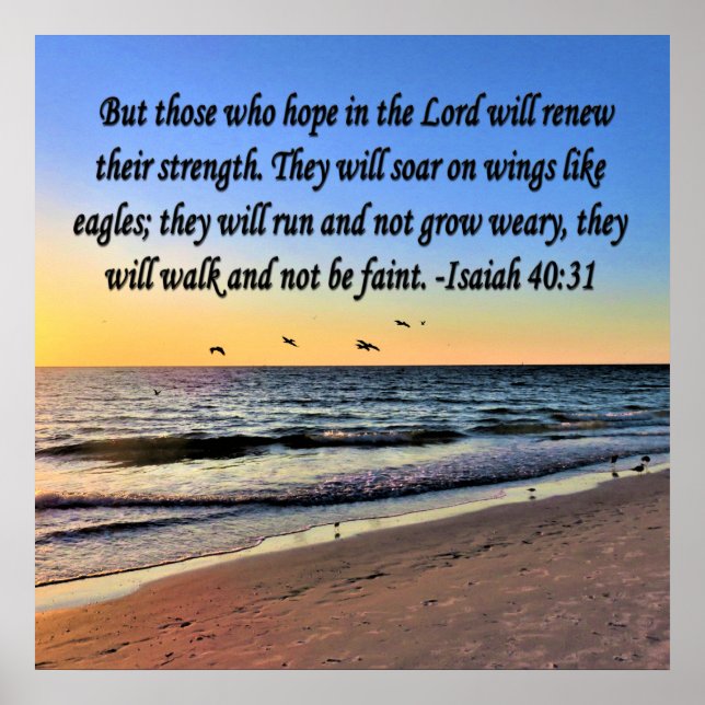SERENE ISAIAH 40:31 SCRIPTURE DESIGN POSTER (Front)