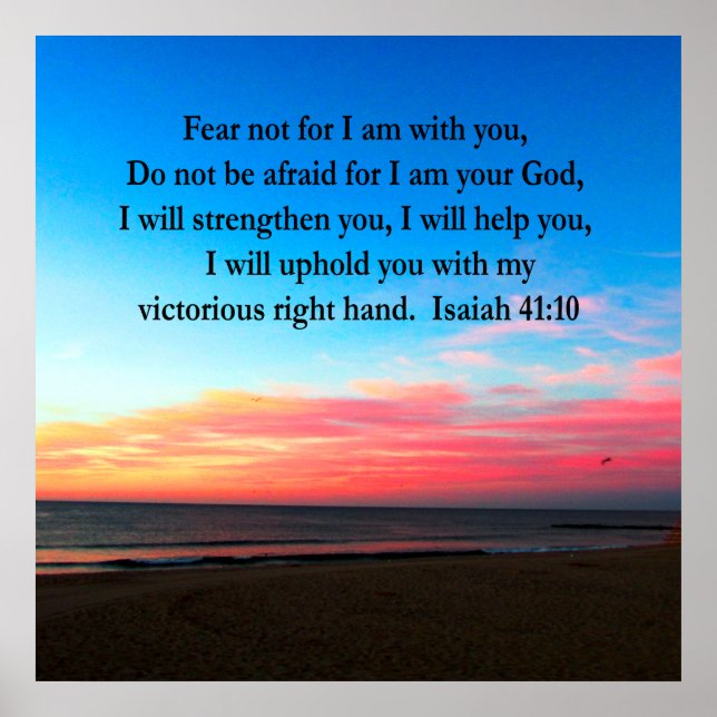 SERENE ISAIAH 41:10 SUNRISE PHOTO POSTER (Front)
