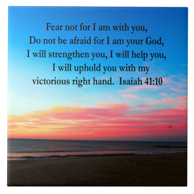 SERENE ISAIAH 41:10 SUNRISE PHOTO TILE (Front)