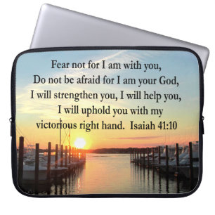 SERENE ISAIAH 41:10 SUNSET PHOTO DESIGN LAPTOP SLEEVE