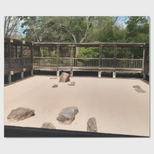 Serene Japanese Zen Rock Garden Zen Dry Landscape Wrapping Paper