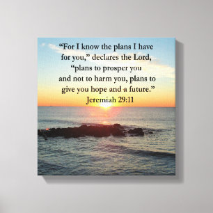 SERENE JEREMIAH 29:11 SUNRISE CANVAS PRINT