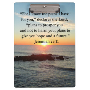 SERENE JEREMIAH 29:11 SUNRISE CLIPBOARD
