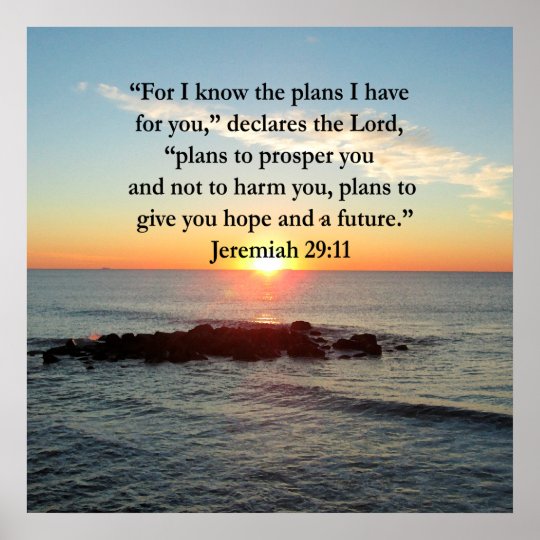 SERENE JEREMIAH 29:11 SUNRISE POSTER | Zazzle.co.nz