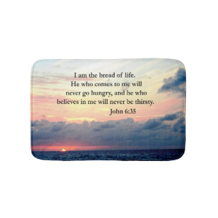 SERENE JOHN 6:35 SUNRISE PHOTO DESIGN BATH MAT