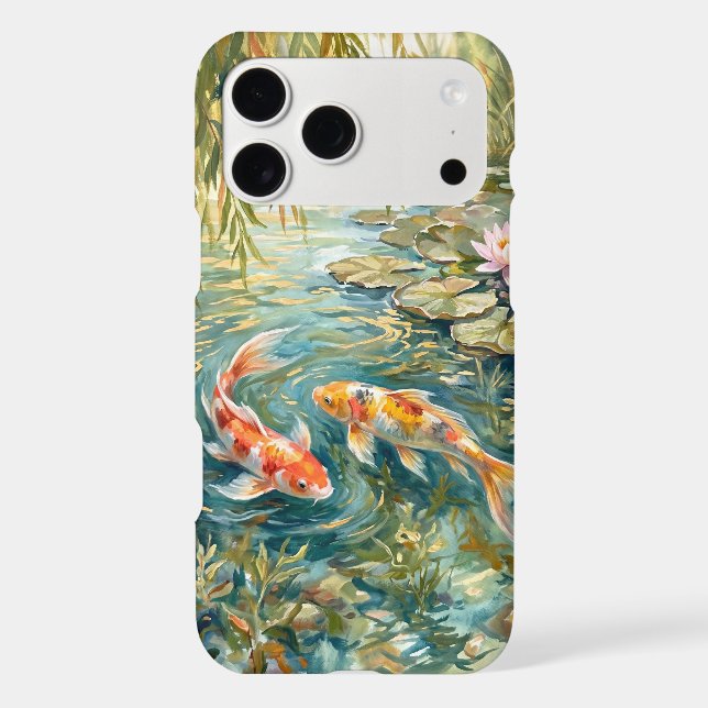 Serene Koi Among Lily Pads (Back)