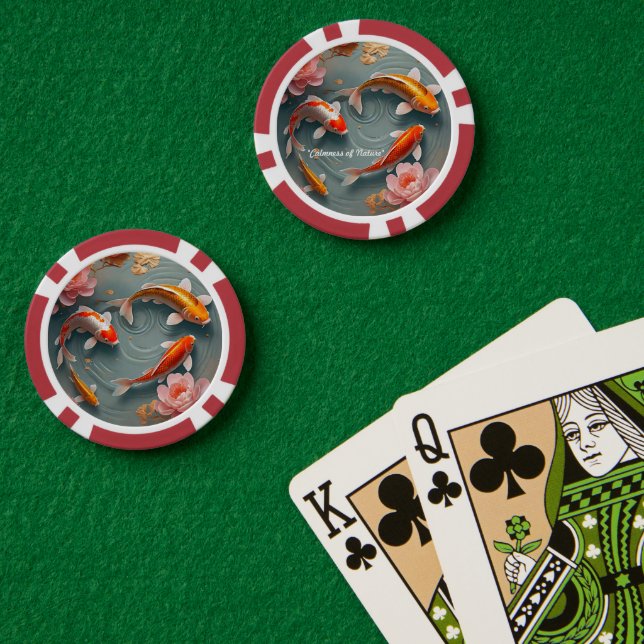 "Serene Koi Haven" Poker Chips (Poker Table (Double))