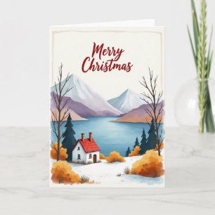 Serene Lake Christmas Card