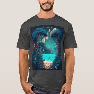 Serene Lake in a Dreamy Forest T-Shirt