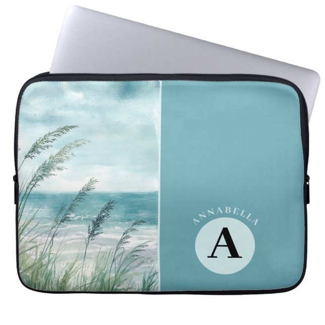 Serene lake landscape laptop sleeve (Front)
