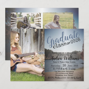 Serene Lake Photo Graduation Announcement Party
