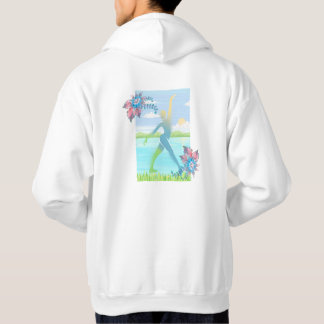 Serene Lake Walk Abstract Dancer Art Hoodie