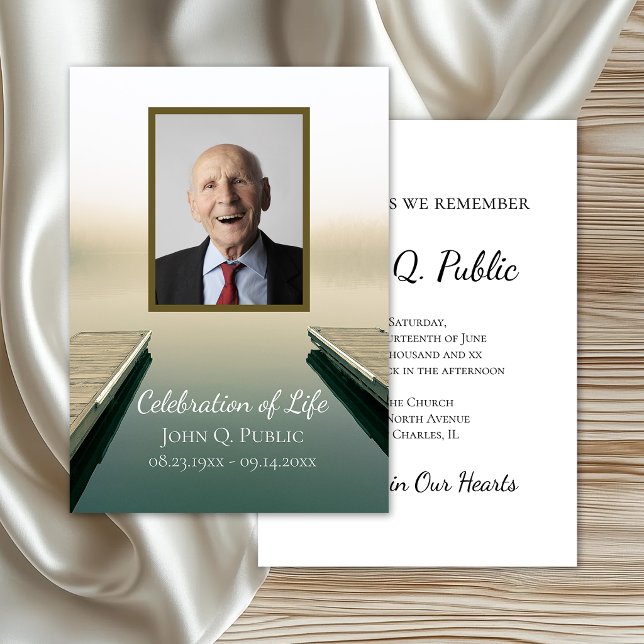 Serene Lakefront Celebration of Life Invitation (Creator Uploaded)