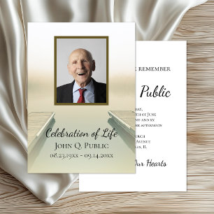 Serene Lakefront Celebration of Life Invitation